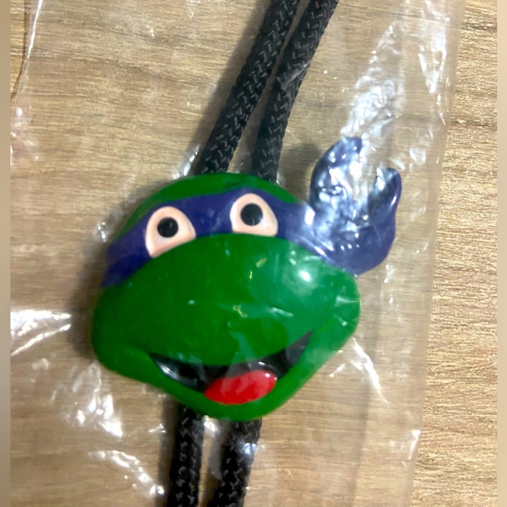 Vintage 1989 TMNT Ninja Turtles Donatello Kids Bolo Tie